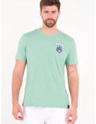 KVL by KENVELO Tricou din bumbac cu imprimeu grafic pe piept - Verde deschis