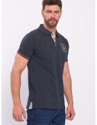 KVL by KENVELO Tricou polo cu aspect pique - Albastru ultramarin