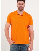 KVL by KENVELO Tricou polo din bumbac de pique - Portocaliu mandarina