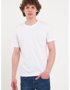 KVL by KENVELO Tricou regular fit cu decolteu la baza gatului - Alb/Alb optic