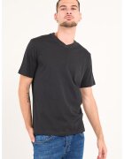 KVL by KENVELO Tricou uni cu decolteu in V - Negru stins