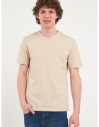 KVL by KENVELO Tricou uni din bumbac - Bej
