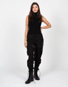 LA HAINE INSIDE US Pantaloni cargo cu talie inalta - Negru