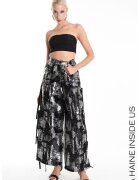 LA HAINE INSIDE US Pantaloni pantaloni largi - cu decupaje laterale - Negru -