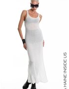 LA HAINE INSIDE US Rochie lungă - transparentă - Crem