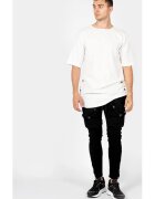 LA HAINE INSIDE US Tricou cu croiala lejera si nasturi decorativi -