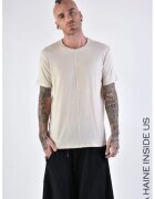 LA HAINE INSIDE US Tricou transparent regular fit cu guler rotund - Bej