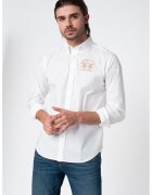 LA MARTINA Camasa regular fit cu logo brodat - Alb