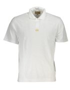 LA MARTINA Tricou polo barbati - cu mini logo brodat pe centru - Regular Fit - Alb