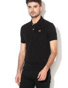 LA MARTINA Tricou polo slim fit din material pique - Negru