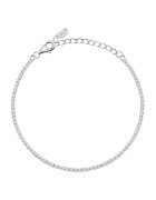 LA PETITE STORY Bratara de argint cu pietre zirconia - Argintiu/Transparent
