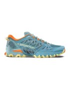 La Sportiva Pantofi Bushido III din plasa cu detalii contrastante - adecvati pentru alergarea pe teren accidentat - Albastru lavanda/Galben pal/Portocaliu mandarina