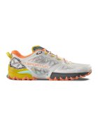 La Sportiva Pantofi Bushido III din plasa cu detalii contrastante - adecvati pentru alergarea pe teren accidentat - Gri deschis/Portocaliu/Galben mustar