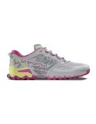 La Sportiva Pantofi Bushido III din plasa cu detalii contrastante - adecvati pentru alergarea pe teren accidentat - Gri/Roz zmeuriu/Galben pal