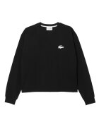 Lacoste Bluza de trening cu decolteu la baza gatului si detaliu logo - Negru