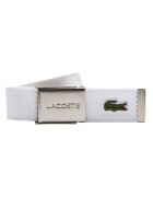 Lacoste Curea din material textil cu catarama metalica - Alb