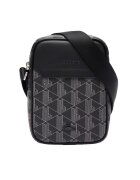 Lacoste Geanta crossbody de piele ecologica cu logo - Negru