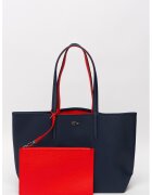 Lacoste Geanta shopper de piele ecologica - cu etui detasabil - Bleumarin