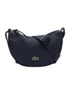 Lacoste Geanta unisex in forma de semiluna cu logo - Albastru inchis