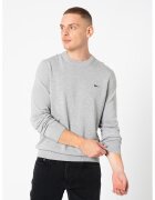 Lacoste Pulover regular fit de bumbac organic - Gri deschis melange
