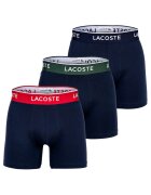 Lacoste Set de boxeri cu logo - 3 perechi - Albastru inchis