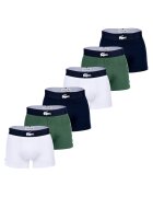 Lacoste Set de boxeri cu logo - 6 perechi - Alb/Verde/Albastru inchis