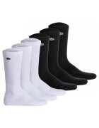 Lacoste Set de sosete lungi unisex - 6 perechi - Alb/Negru