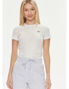 Lacoste Tricou dama - 303714024 - Bumbac organic - Alb - Alb