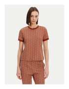 Lacoste Tricou dama TF3244 - Poliester/Bumbac - Portocaliu - Portocaliu