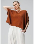Laneria Tricou de in cu maneci liliac - Maro