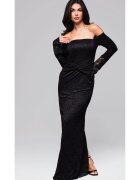 Larica Rochie de bal maxi LA-OM-DLR243 - Negru