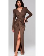 Larica Rochie de seara maxi LA-OM-DLR185 - Maro deschis