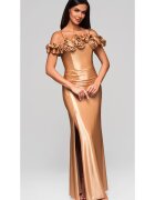 Larica Rochie de seara Maxi LA-OM-DLR213 - Auriu