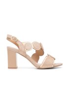Lasocki Sandale cu toc dama - WYL3119-2Z - bej - piele naturala