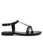 Lasocki Sandale negre din piele naturala pentru dama - Negru