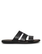 Lasocki Slapi barbati - 96059 - Piele naturala - Negru - Negru