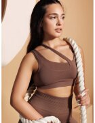 Laura Baldini Bustiera cu model uni - pentru fitness - Maro deschis