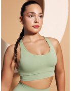 Laura Baldini Bustiera sport cu model uni - Verde pal