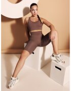 Laura Baldini Colanti scurti cu talie inalta - pentru fitness - Maro deschis