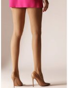 Laura Baldini Dres cu model plasa si dunga pe spate - Bej