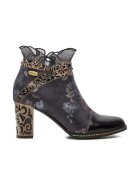 Laura Vita Botine dama - piele naturala - gri/auriu