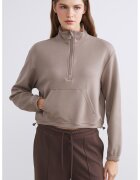 LC WAIKIKI Bluza de trening crop din amestec de modal cu terminatie ajustabila - Maro taupe deschis