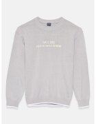 LC WAIKIKI Bluza de trening cu decolteu la baza gatului si text - Gri deschis