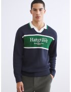 LC WAIKIKI Bluza de trening cu guler polo si garnituri contrastante - Alb/Verde/Albastru indigo