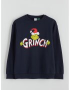 LC WAIKIKI Bluza de trening cu imprimeu Grinch - Rosu/Alb/Bleumarin