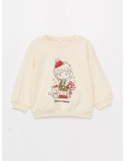 LC WAIKIKI Bluza de trening cu imprimeu si maneci cazute - Crem