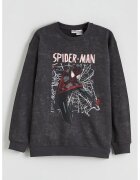 LC WAIKIKI Bluza de trening cu imprimeu Spider-Man - Rosu/Alb/Gri inchis melange