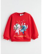 LC WAIKIKI Bluza de trening din amestec de bumbac cu imprimeu de Craciun - Rosu vermillion