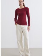 LC WAIKIKI Bluza slim fit cu decolteu rotund - Visiniu