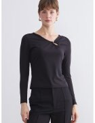 LC WAIKIKI Bluza slim fit cu decupaj - Gri antracit